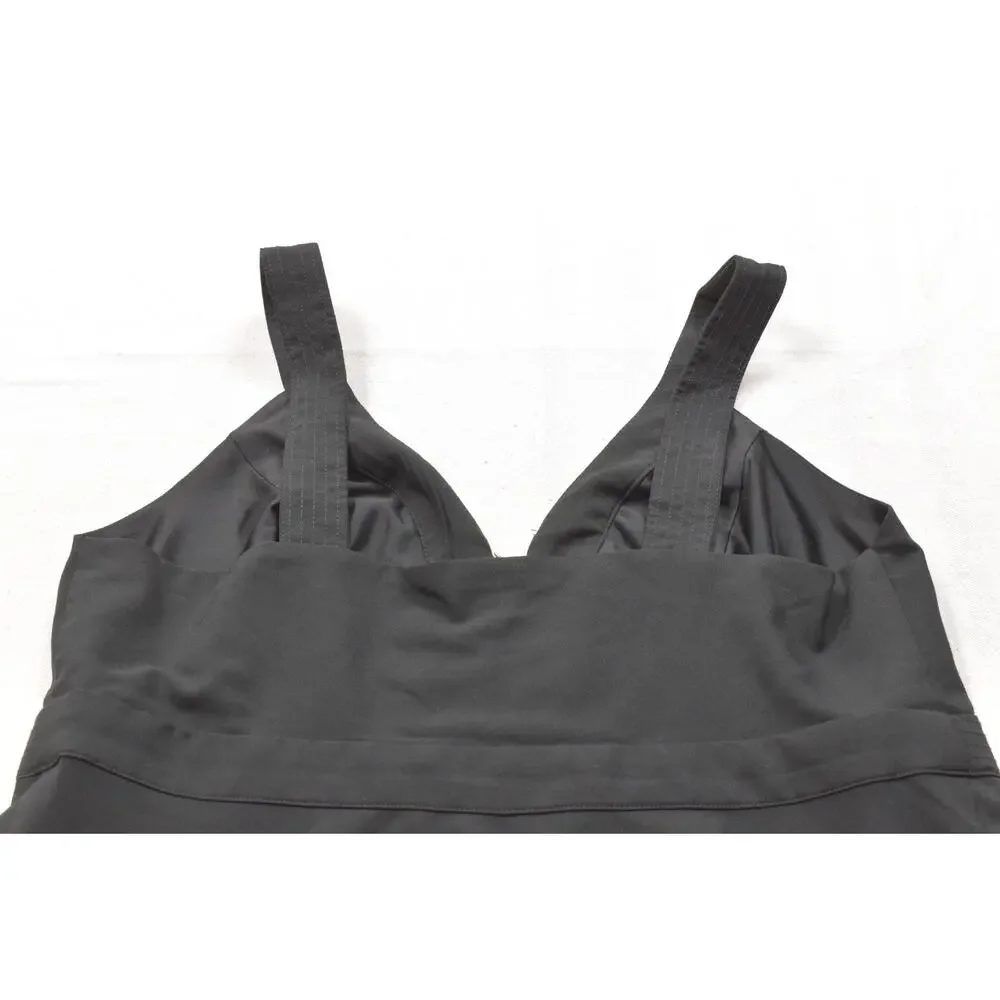 Torrid Women's Size 0 Black Zip Front Peplum Tank Top Sleeveless V-Neck Textured - Picture 4 of 8